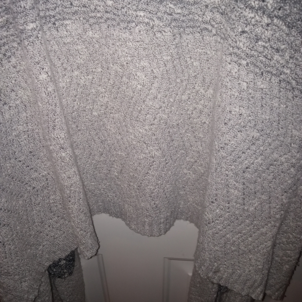 Simply Vera Vera Wang Long Cardigan XL Black/White/Grey - Picture 8 of 10
